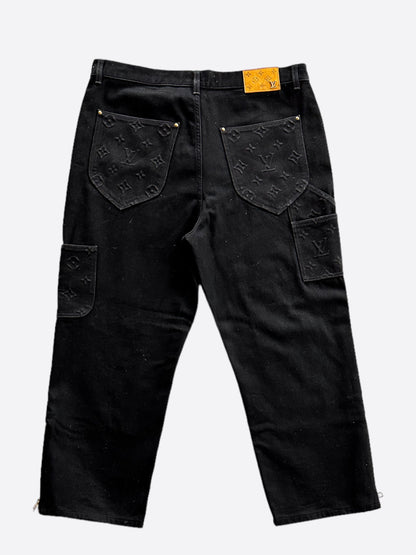 Louis Vuitton Black Monogram Carpenter Pants