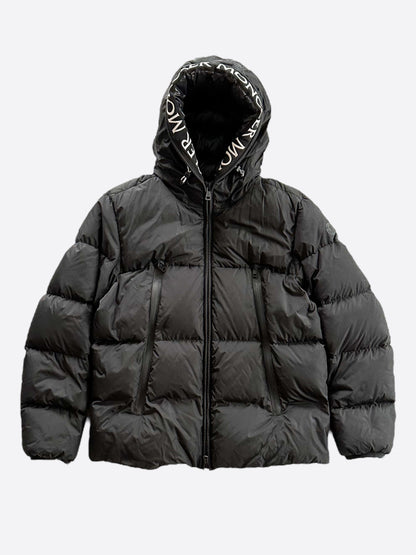 Moncler Black Montcla Repeat Logo Puffer Jacket