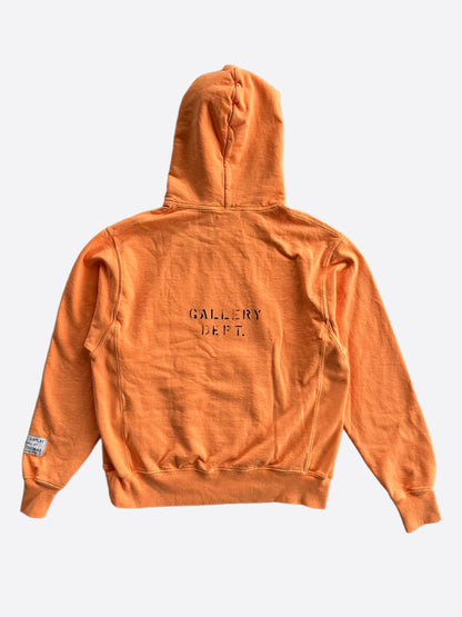 Gallery Dept Orange & Black Logo Hoodie