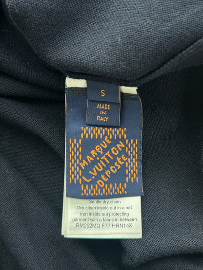 Louis Vuitton Navy & White Logo Embroidered Polo T-Shirt