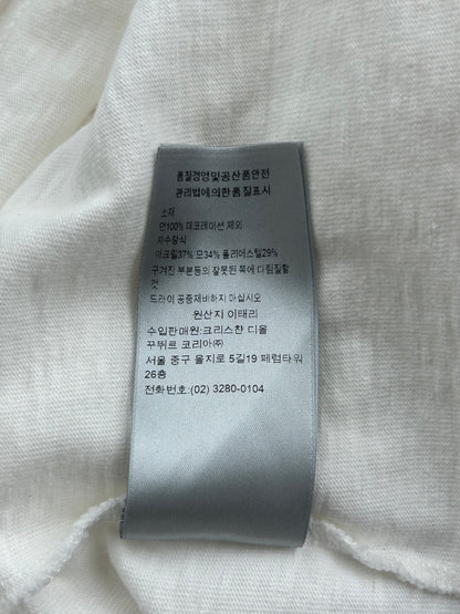 Dior White & Blue "Dior for my real friends" Embroidered Logo T-Shirt