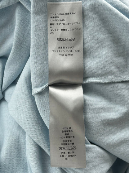 Dior Light Blue Embroidered Logo T-Shirt