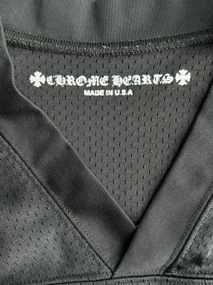 Chrome Hearts Black & White Floral Nylon Mesh Longsleeve Jersey