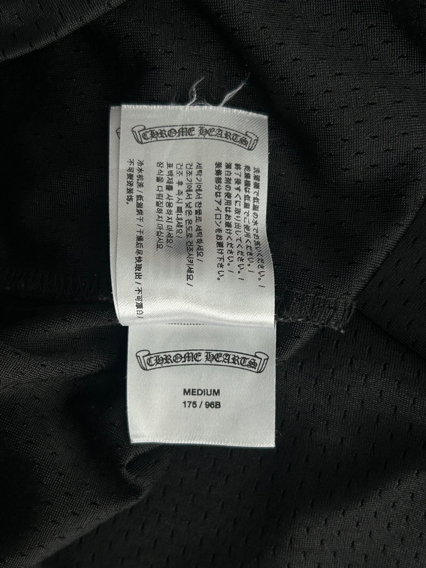 Chrome Hearts Black & White Floral Nylon Mesh Longsleeve Jersey