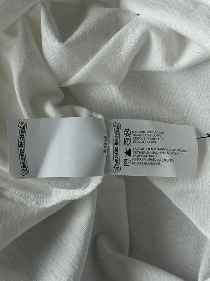 Chrome Hearts White & Black Embroidered Eyechart Logo T-Shirt