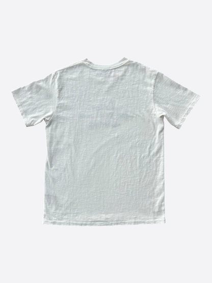 Dior White & Blue "Dior for my real friends" Embroidered Logo T-Shirt