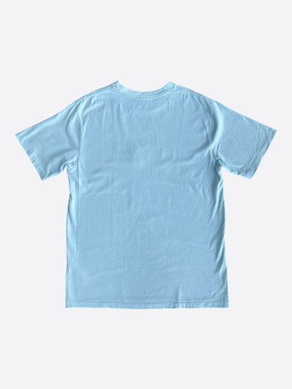 Dior Light Blue Embroidered Logo T-Shirt