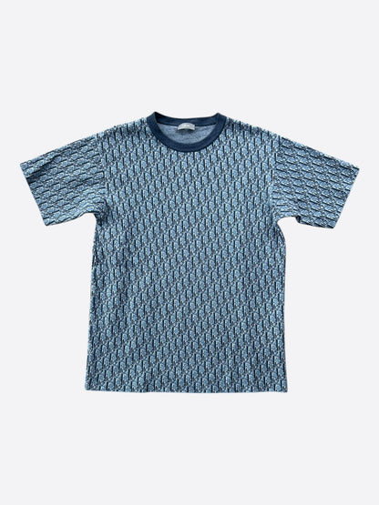 Dior Blue Oblique Knit T-Shirt