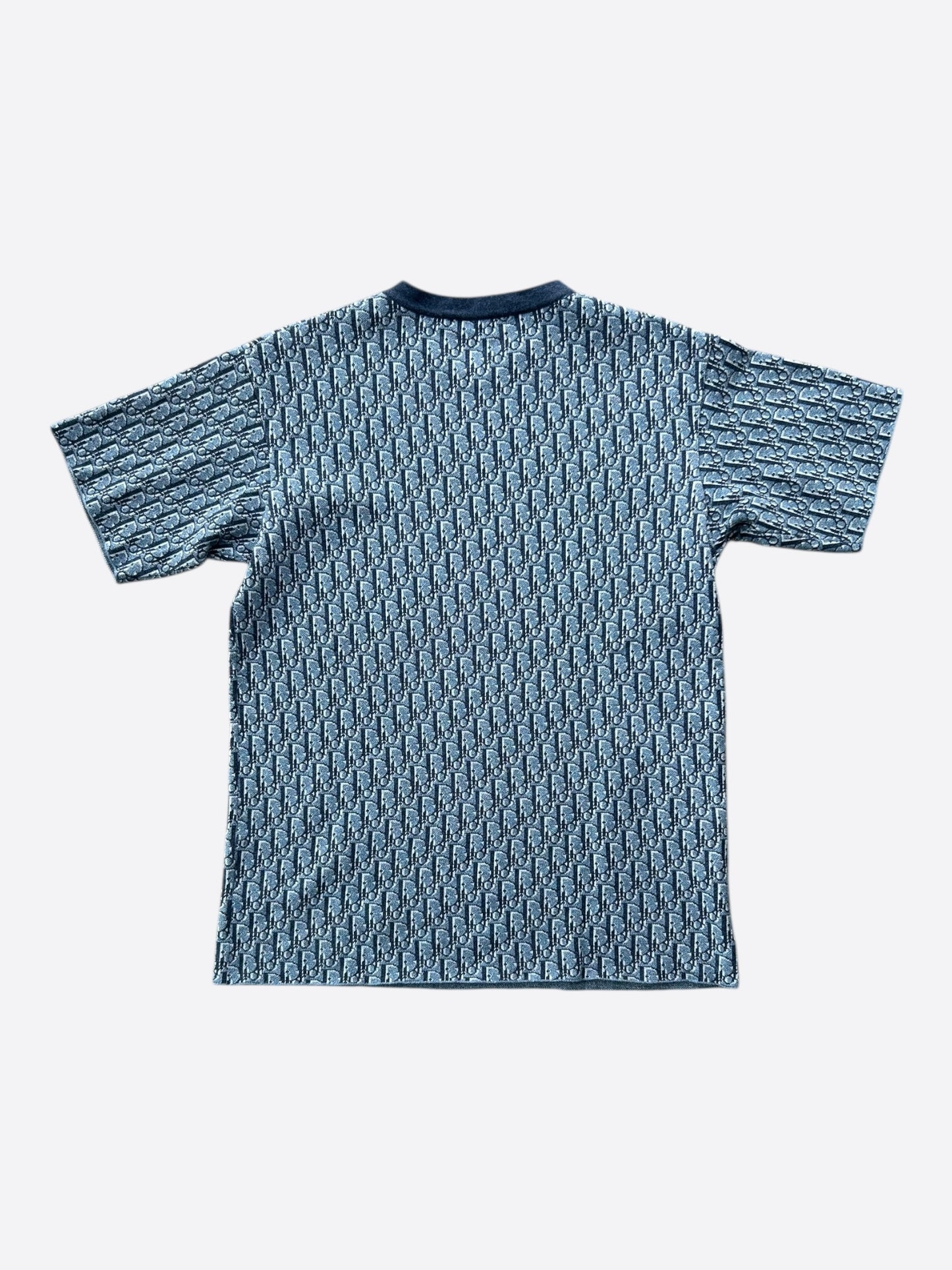 Dior Blue Oblique Knit T-Shirt