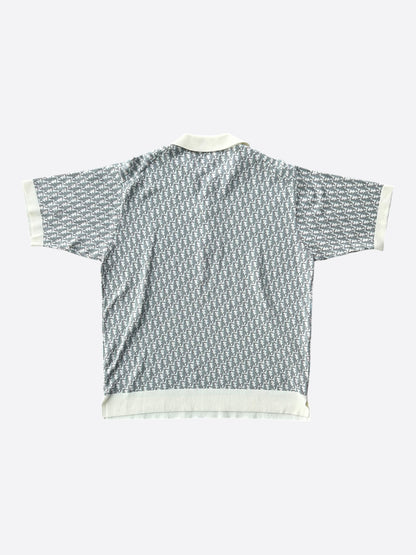 Dior White & Multicolor Oblique Polo T-Shirt