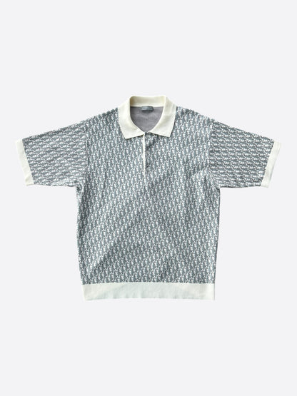 Dior White & Multicolor Oblique Polo T-Shirt