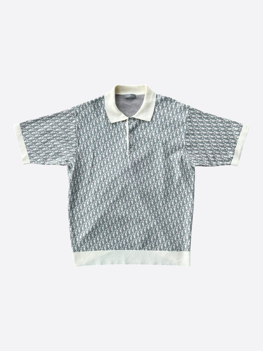 Dior White & Multicolor Oblique Polo T-Shirt