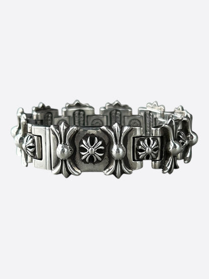 Chrome Hearts Silver Fleur De Lis H-Link Bracelet