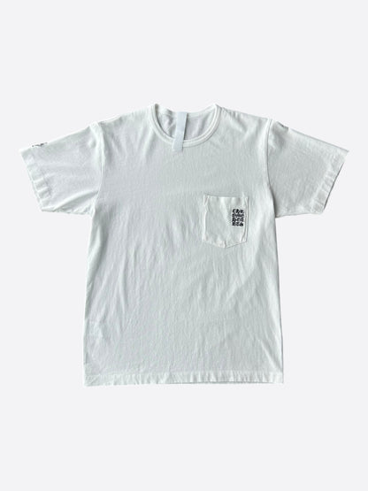 Chrome Hearts White & Black Embroidered Eyechart Logo T-Shirt