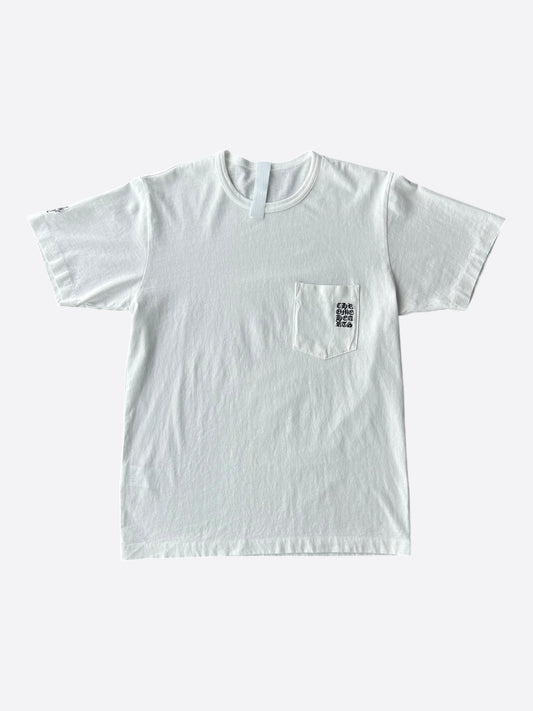 Chrome Hearts White & Black Embroidered Eyechart Logo T-Shirt