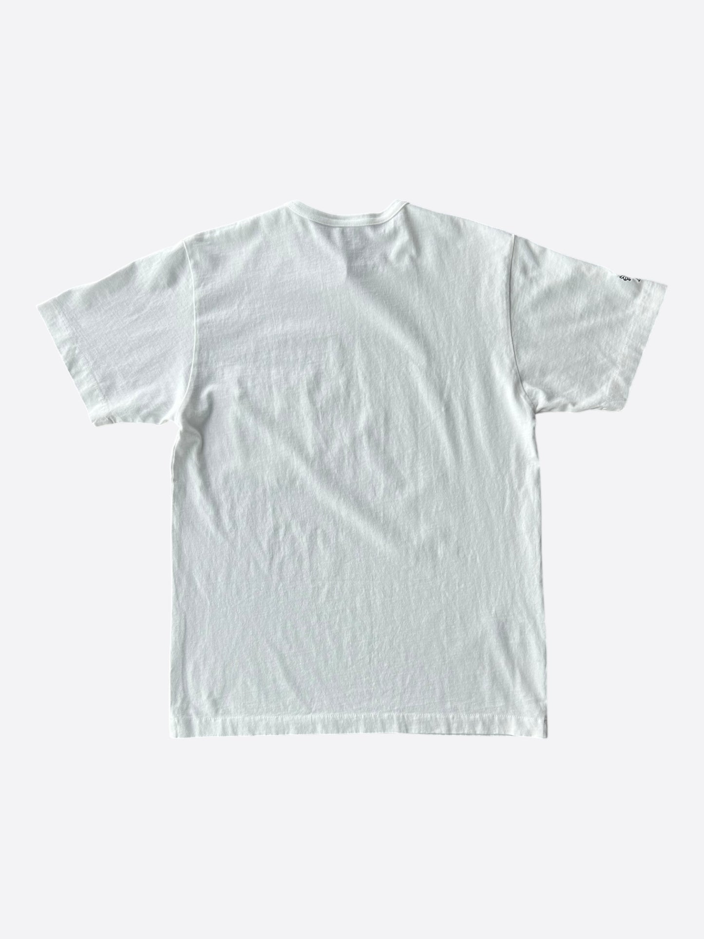 Chrome Hearts White & Black Embroidered Eyechart Logo T-Shirt