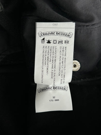 Chrome Hearts Black & Purple Cross Patch Fatigue Pants