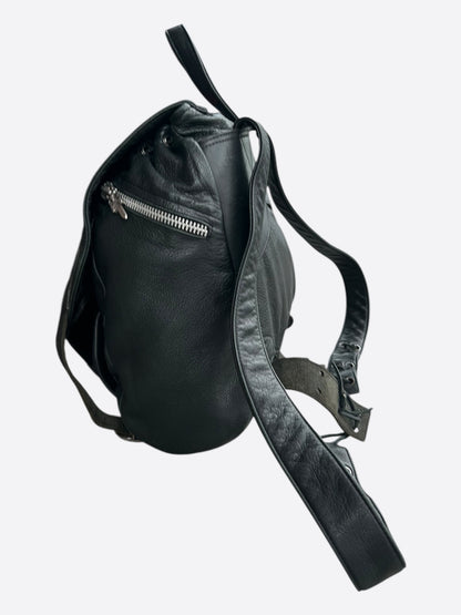 Chrome Hearts Black & Red Cross Patch Leather Gunslinger Backpack