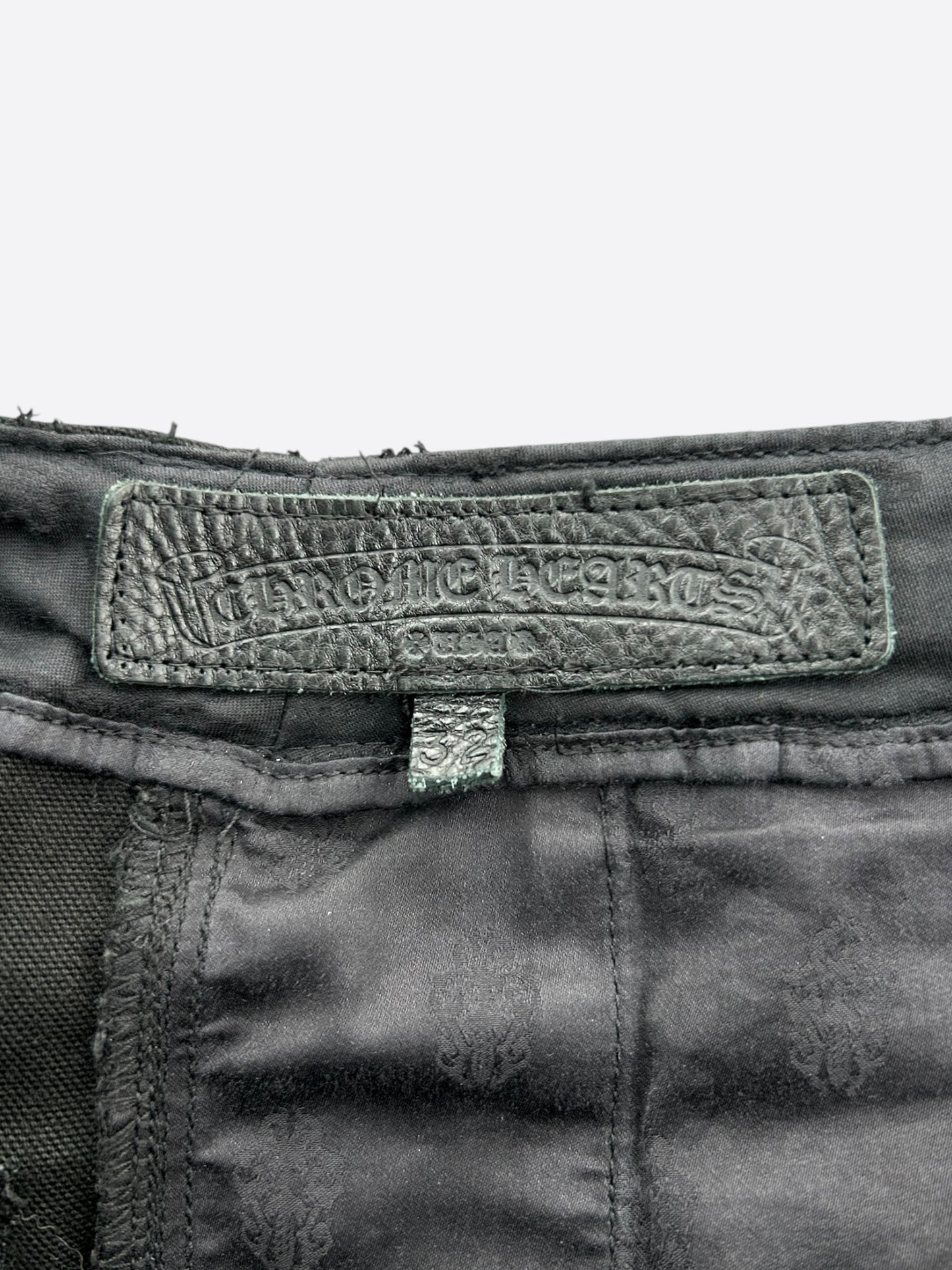 Chrome Hearts Black & Purple Cross Patch Fatigue Pants