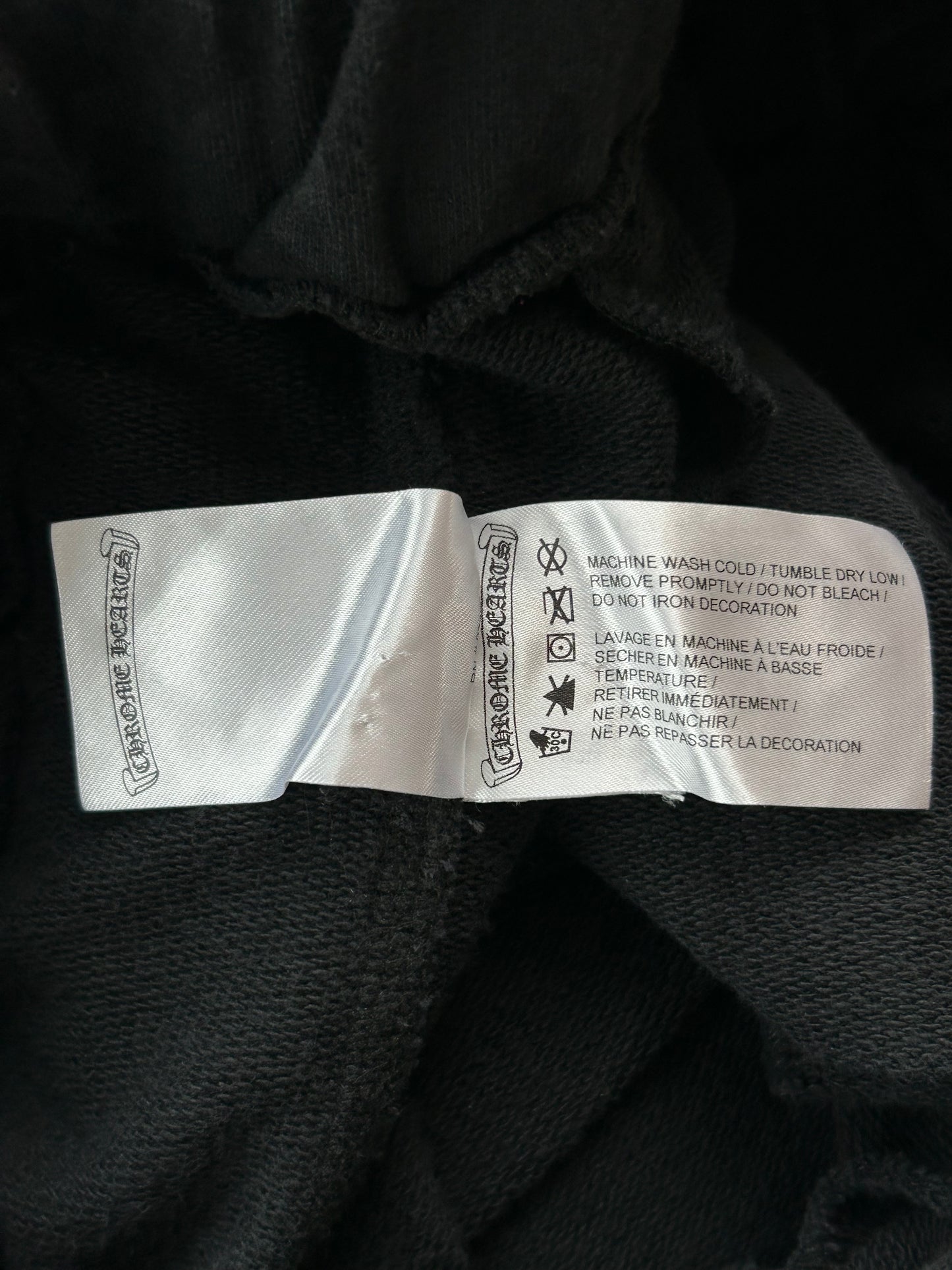 Chrome Hearts Black & White Horseshoe Logo Cross Jacquard Sweatpants