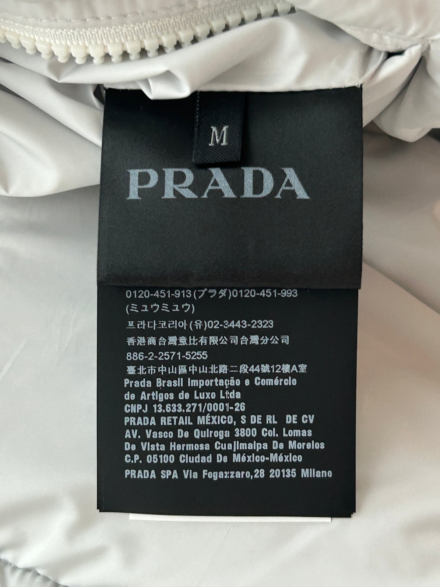 Prada White & Red Linnea Rossa Puffer Jacket