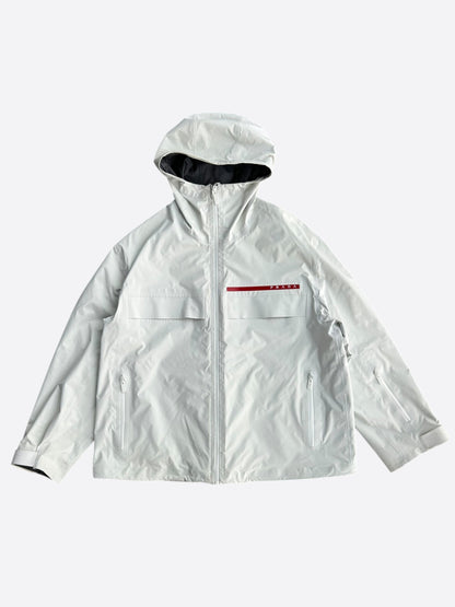 Prada Gore-Tex White & Red Linnea Rossa Windbreaker