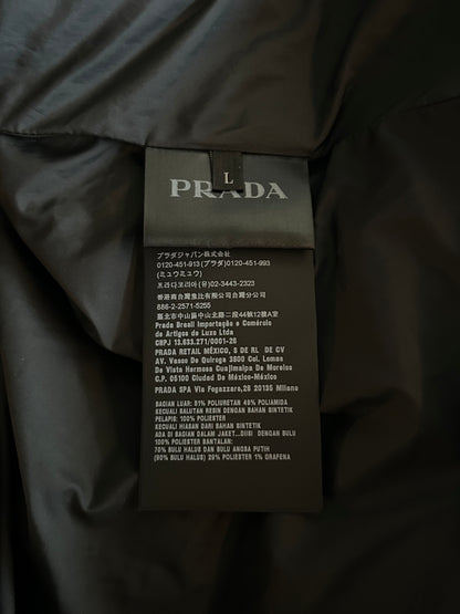 Prada Black & Red Linnea Rosse Puffer Jacket