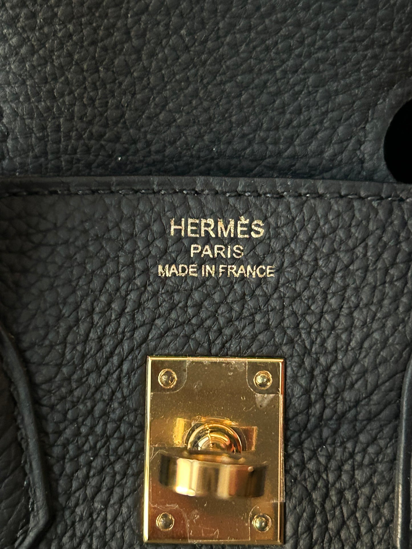Hermes Black Togo & Gold Hardware Birkin 25