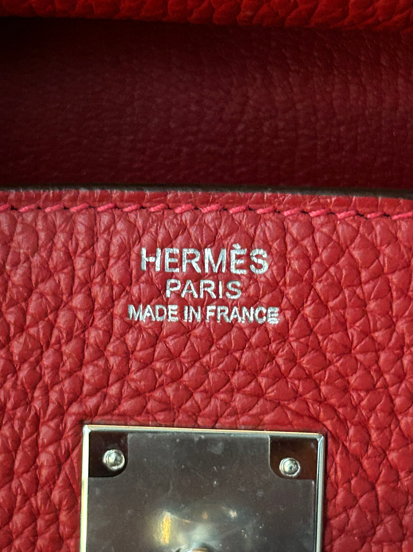 Hermes Rouge Casaque Togo & Palladium Hardware Birkin 30