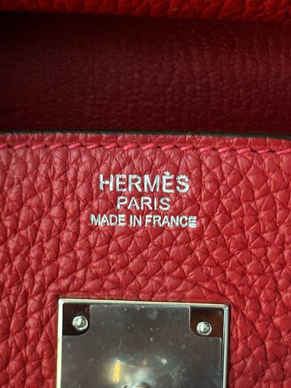 Hermes Rouge Casaque Togo & Palladium Hardware Birkin 30