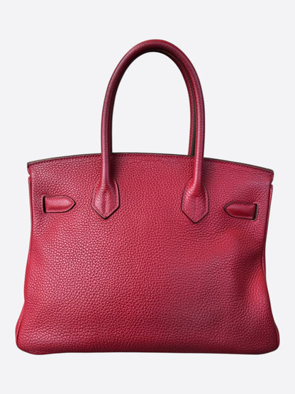 Hermes Rouge Casaque Togo & Palladium Hardware Birkin 30