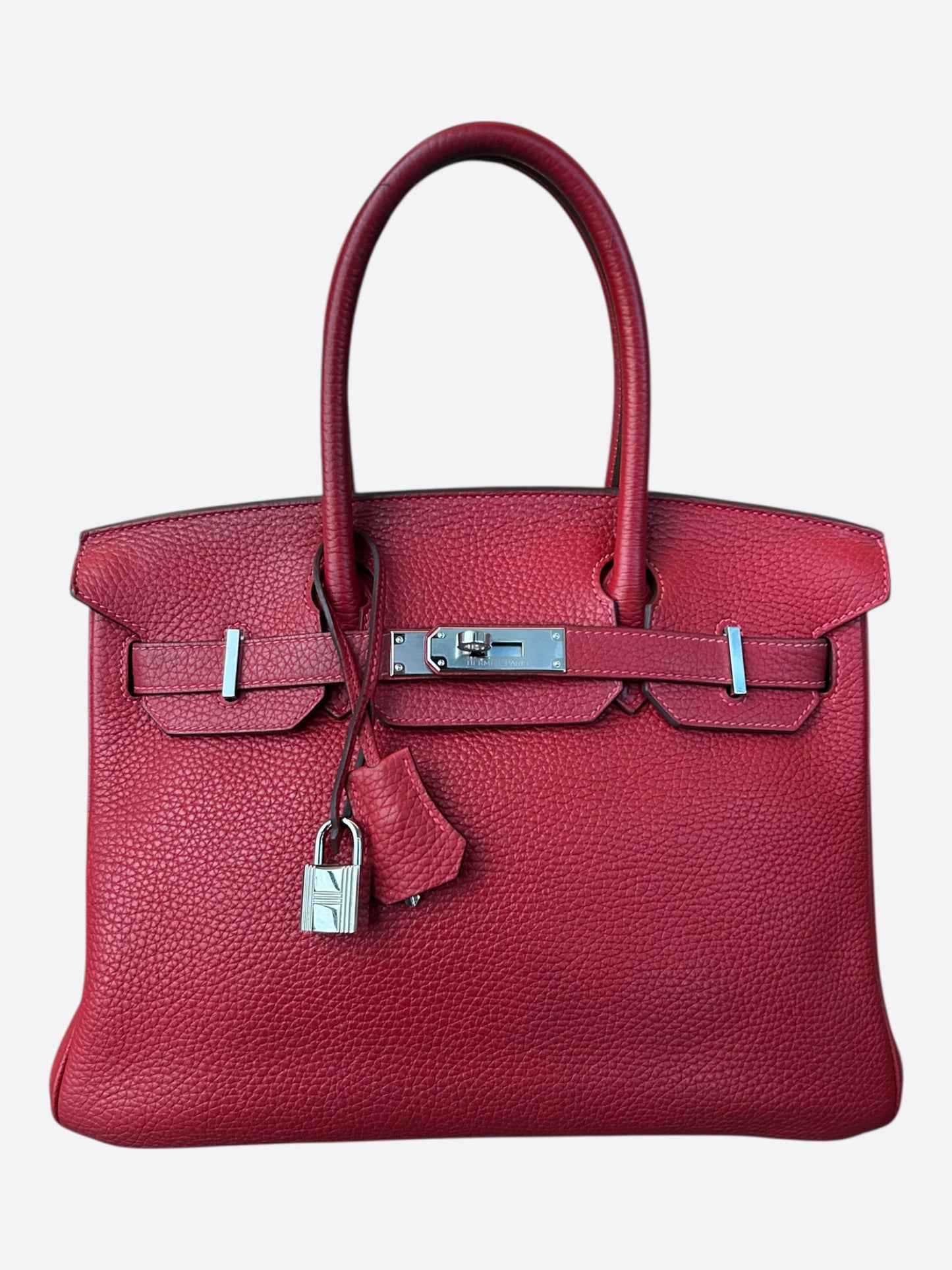 Hermes Rouge Casaque Togo & Palladium Hardware Birkin 30