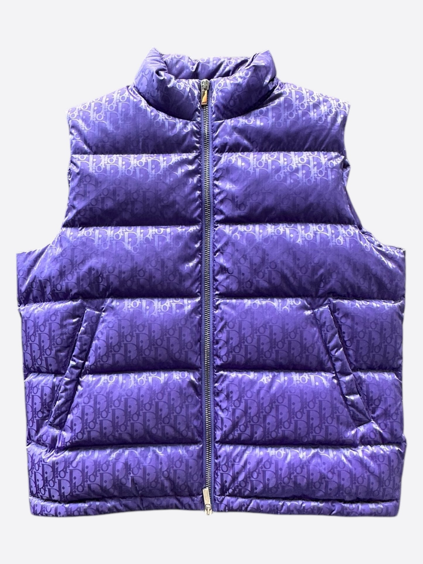 Dior Purple Oblique Puffer Vest