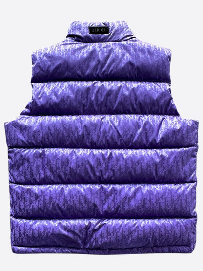 Dior Purple Oblique Puffer Vest