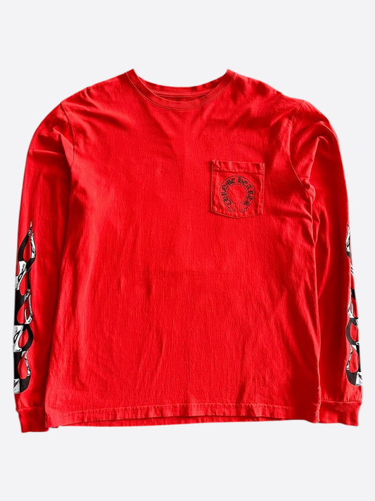 Chrome Hearts Matty Boy Red Stay Fast Longsleeve T-Shirt