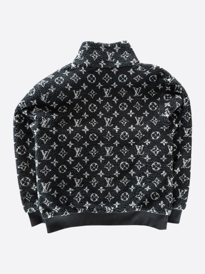 Louis Vuitton Black & Grey Monogram Fleece Jacket