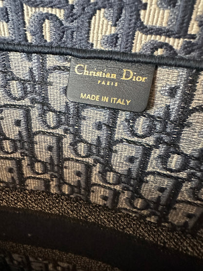 Dior Beige & Blue Oblique Large Book Tote