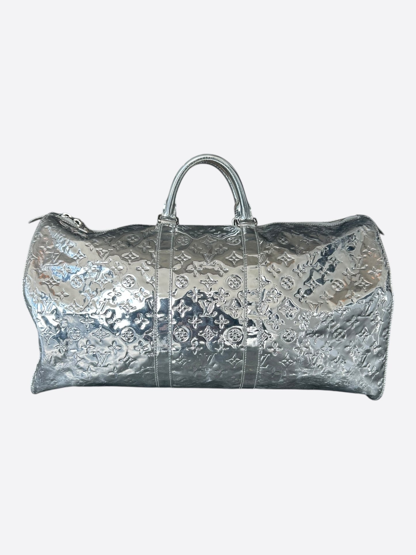 Louis Vuitton Silver Mirror Monogram Keepall 50