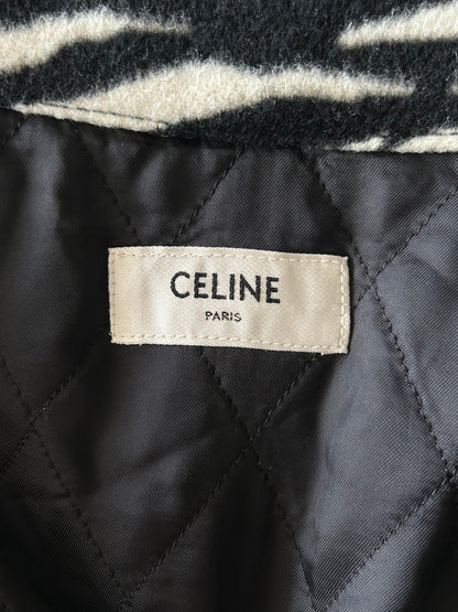 Celine Faded Black & Zebra Panel Denim Jacket