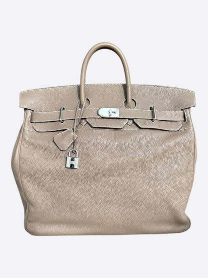 Hermes Etoupe Togo & Palladium Hardware HAC Birkin 50