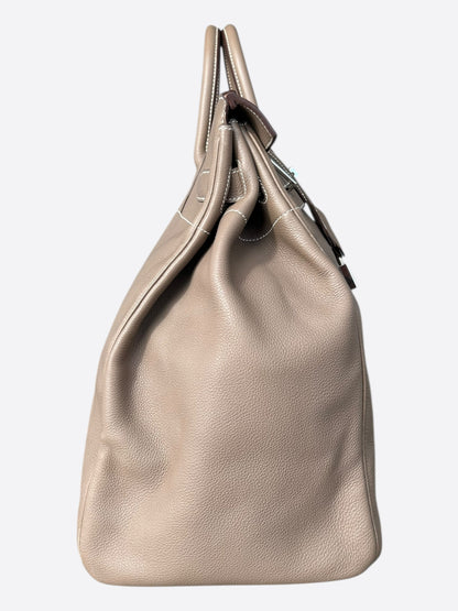 Hermes Etoupe Togo & Palladium Hardware HAC Birkin 50