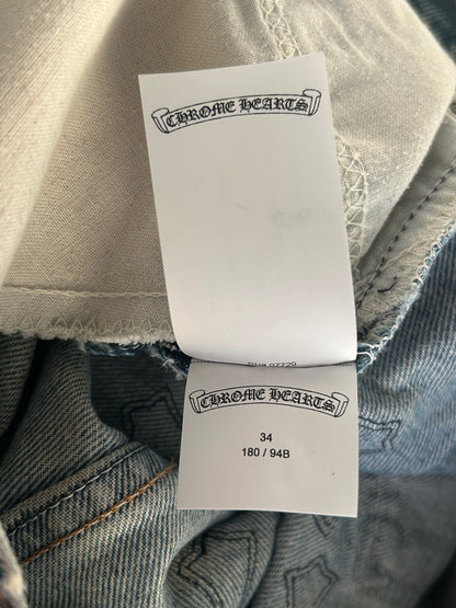 Chrome Hearts Levi's Blue & Black Cross Patch Jeans