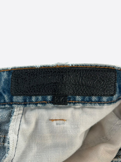 Chrome Hearts Levi's Blue & Black Cross Patch Jeans