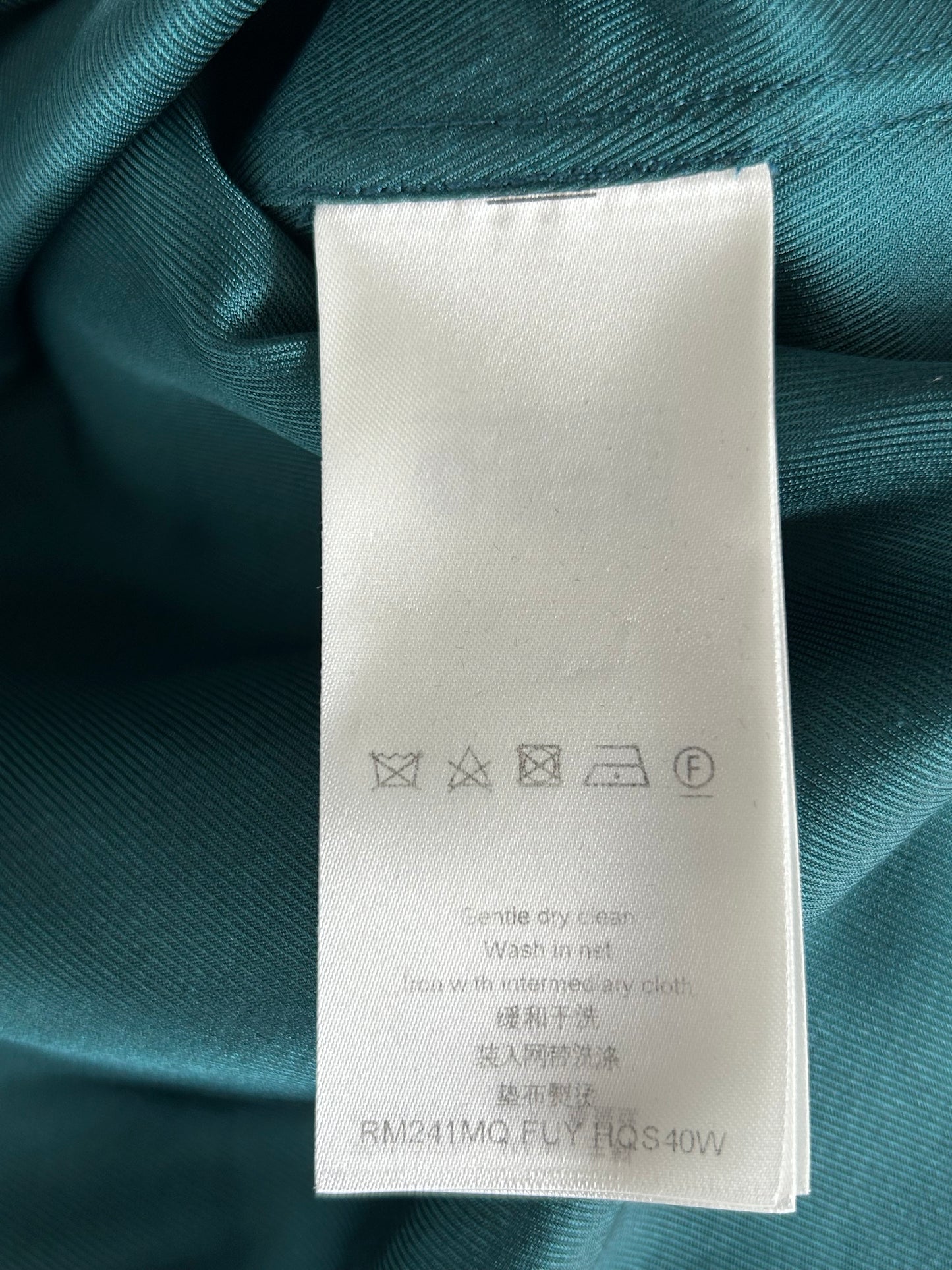 Louis Vuitton Green & Blue Monogram Silk Button Up Shirt