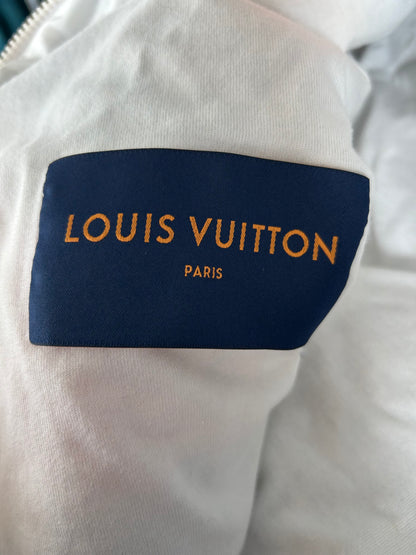 Louis Vuitton Blue & Orange Camo Monogram Fleece Zip Up Jacket