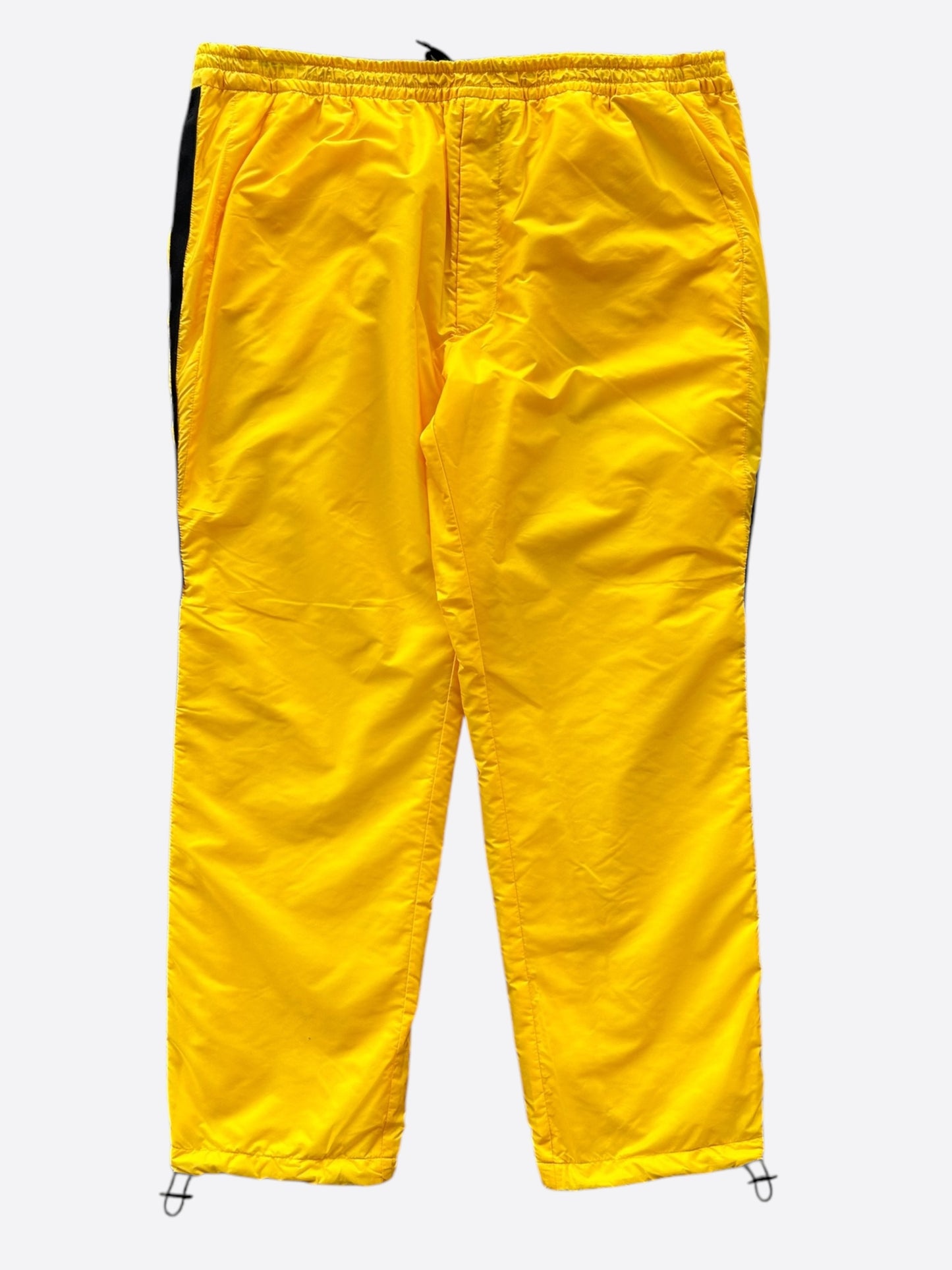 Prada Yellow & Black Striped Trackpants