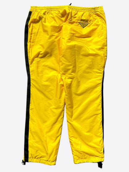 Prada Yellow & Black Striped Trackpants