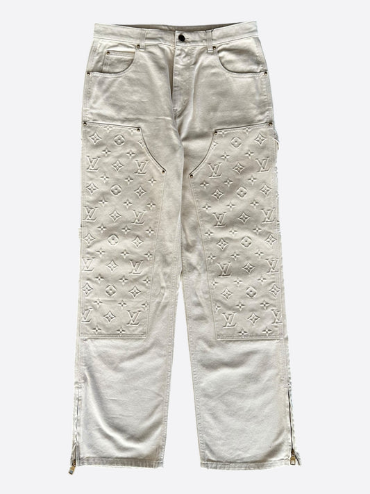 Louis Vuitton Beige Monogram Carpenter Pants