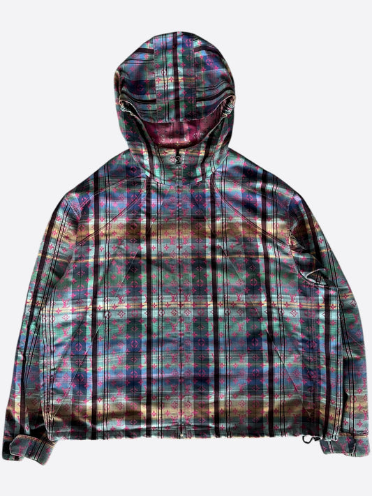 Louis Vuitton Multicolor Plaid & Pink Monogram Windbreaker