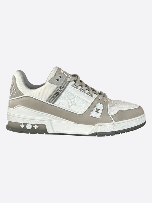 Louis Vuitton Grey & White Monogram Trainers